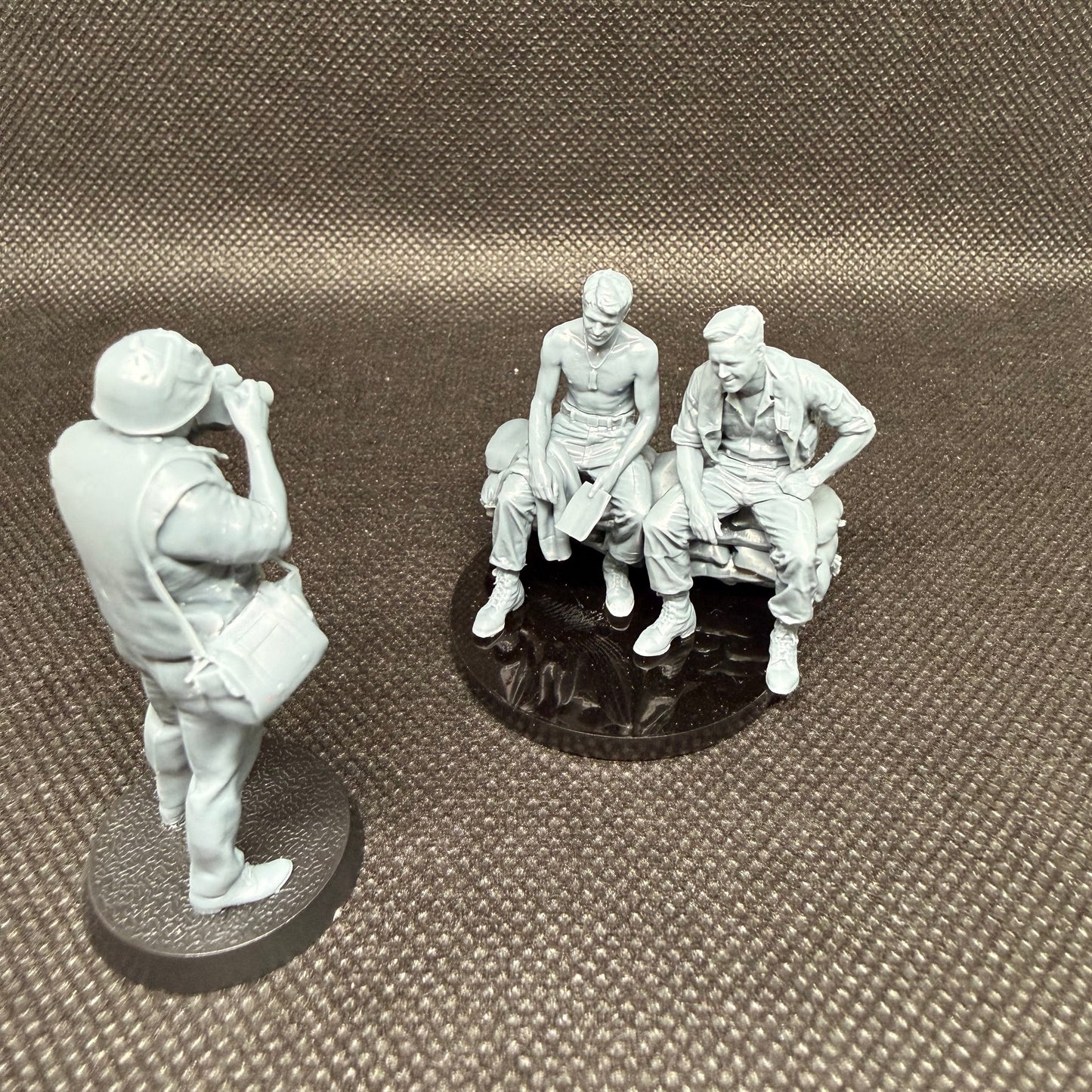 Horst Faas & US-Soldaten - Vietnamkrieg Fotografen-Szene (4-teiliges Figurenset)