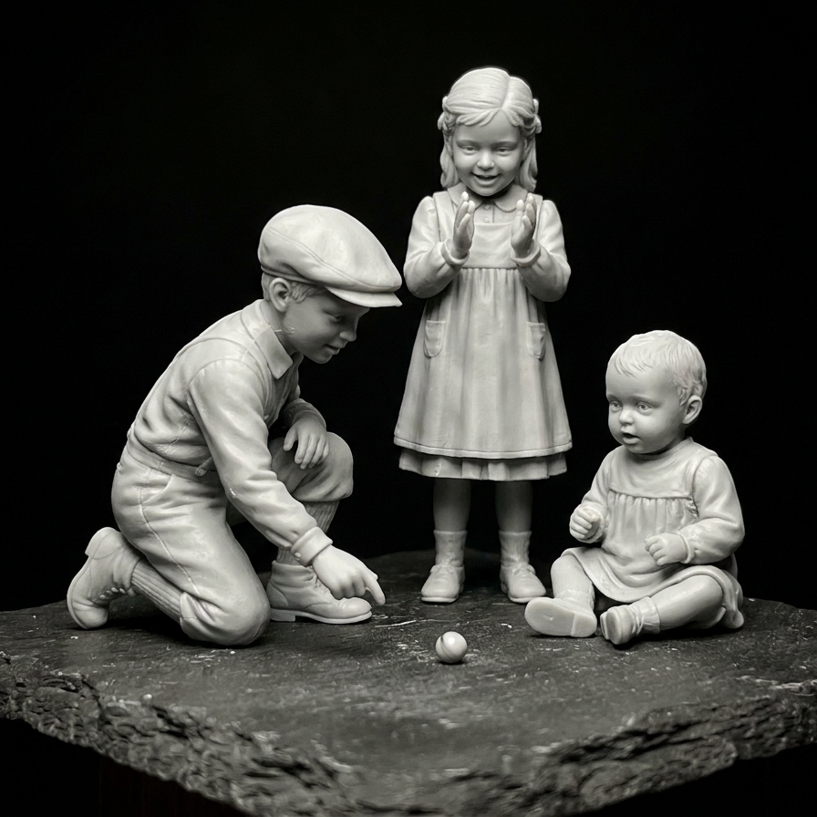 Spielende Kinder – 3-teiliges Figuren-Set