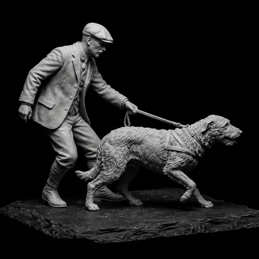 Hombre con perro - Paseo