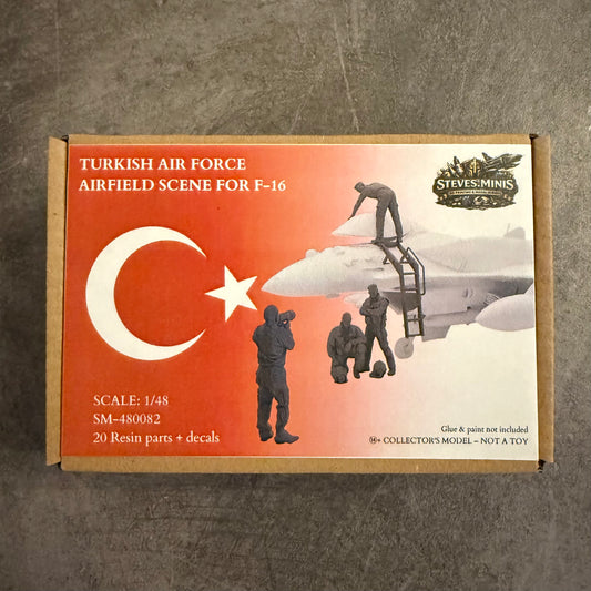 Türkische Luftwaffe – Vorfeldszene (F-16) - 5-teiliges Figuren-Set