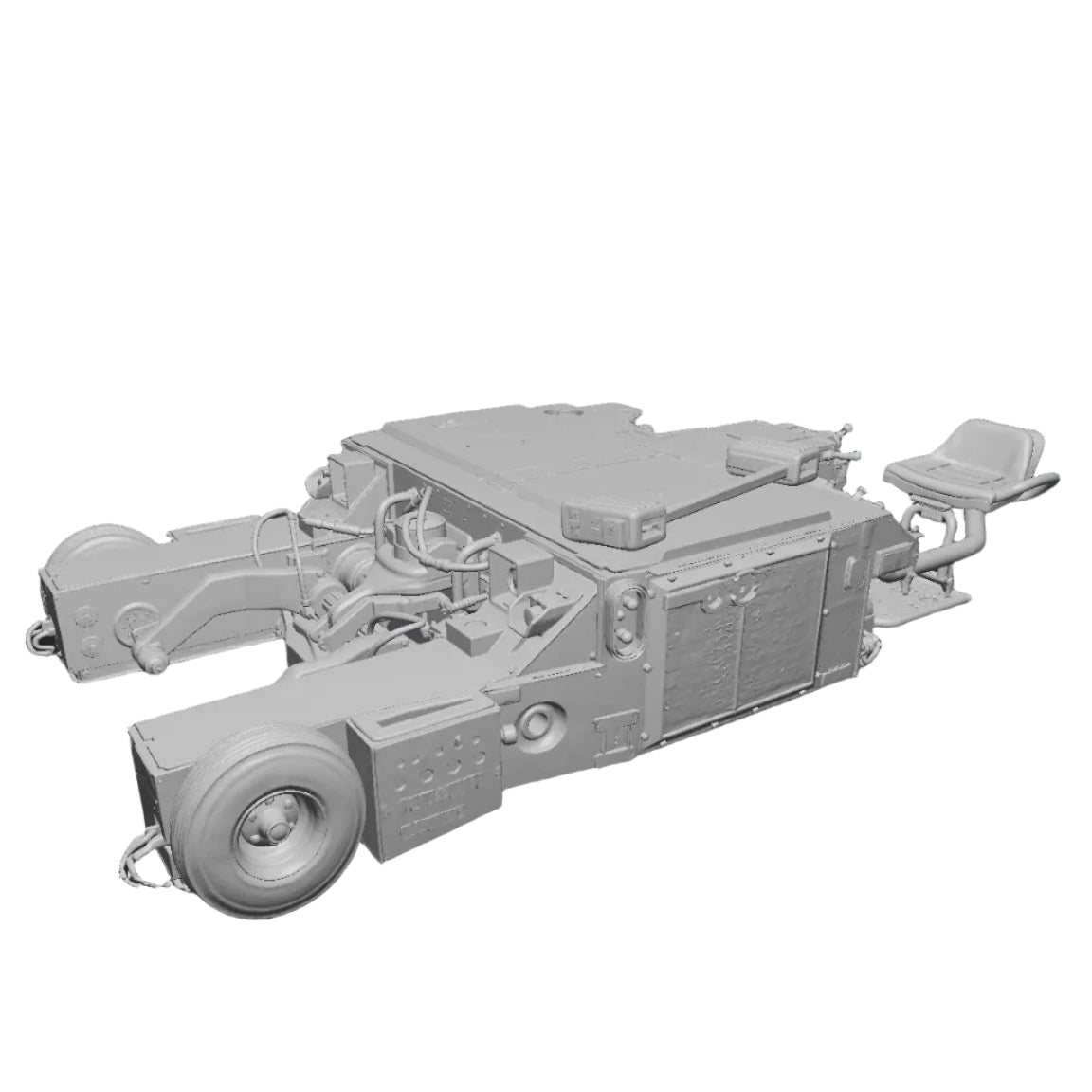 tow tractor A/S32A-32A 3d print resin scalemodel