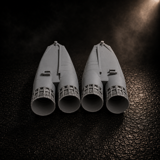 Rockwell B-1B Lancer exhaust nozzles open (4 pieces)