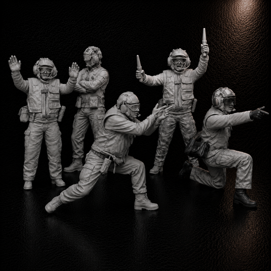 Carrier Deck Crew (Set B) - 5-teiliges Figuren-Set