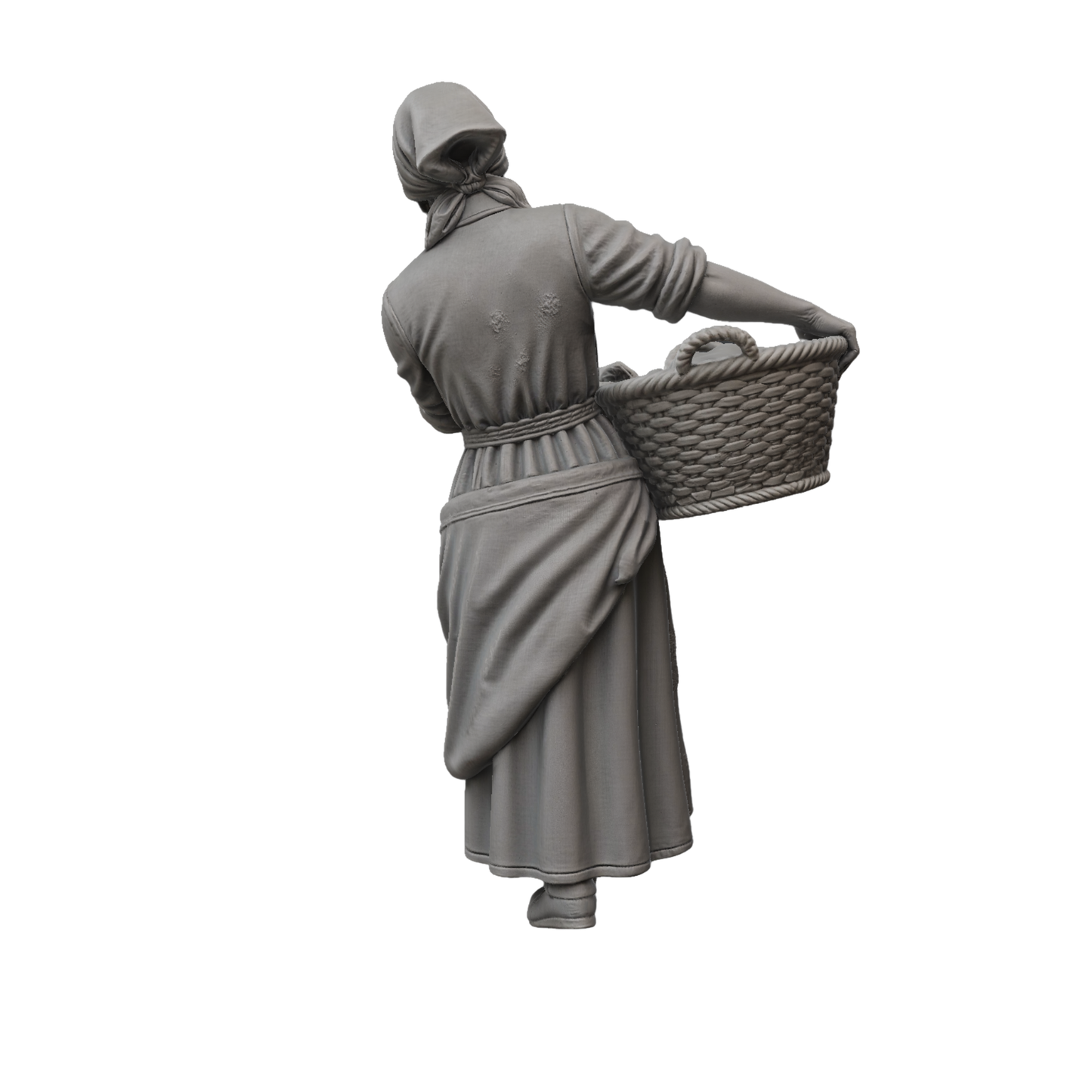 Dame mit Wäschekorb