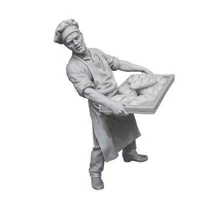 Baker with bread basket