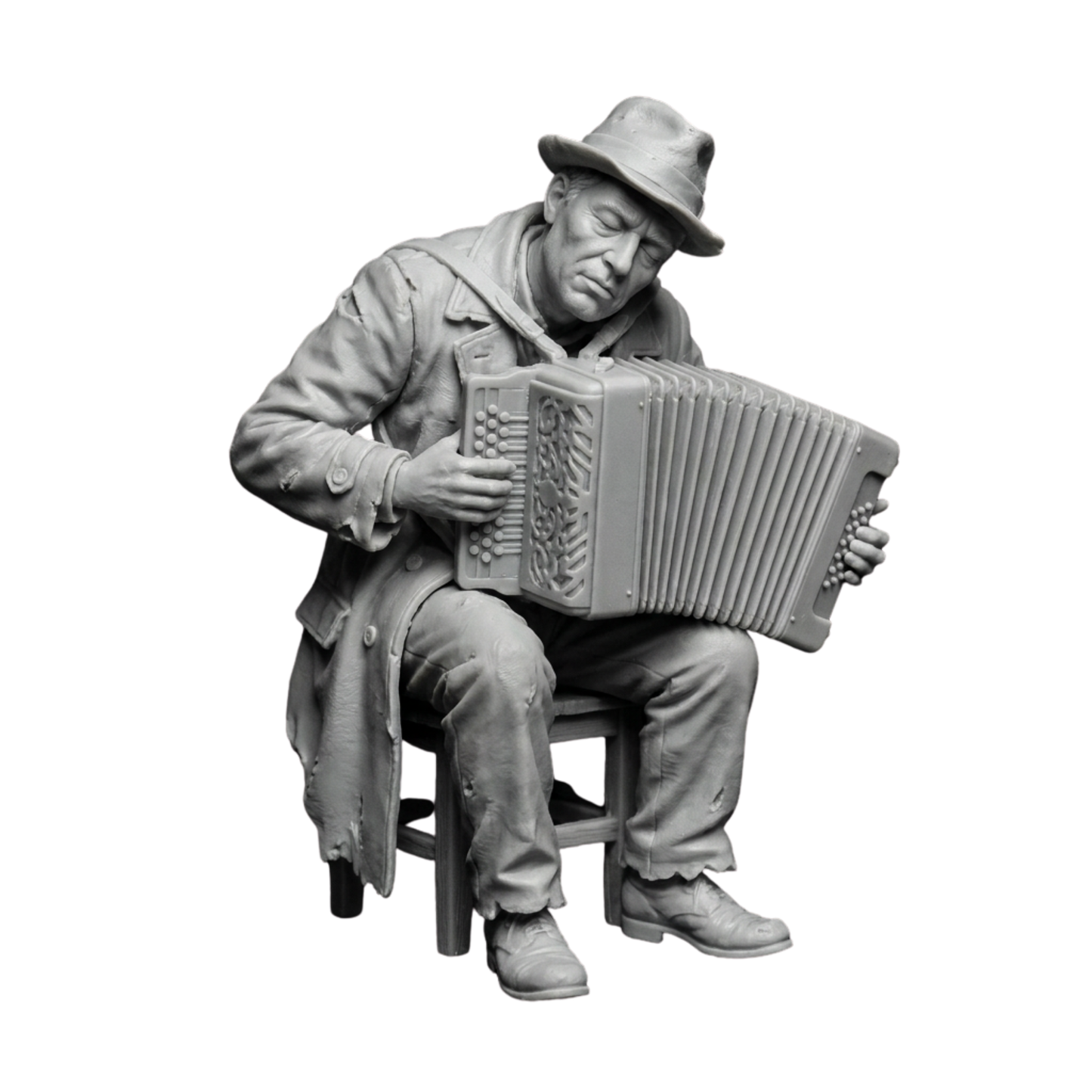 Músico callejero con acordeón