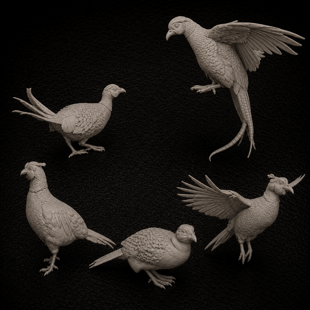 Set de diorama "Faisán Salvaje" + exclusivo par de combate (5 piezas)