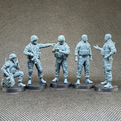 Modernes Einsatzteam - 5 - teiliges Figuren-Set