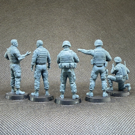 Modernes Einsatzteam - 5 - teiliges Figuren-Set