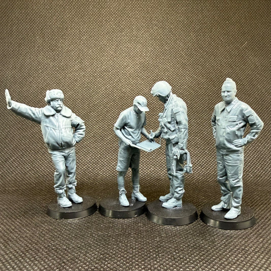 Sowjetisches Boden- und Flugpersonal – 4-teiliges Figuren-Set