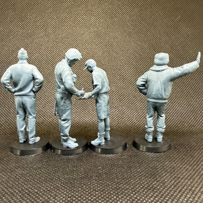 Sowjetisches Boden- und Flugpersonal – 4-teiliges Figuren-Set