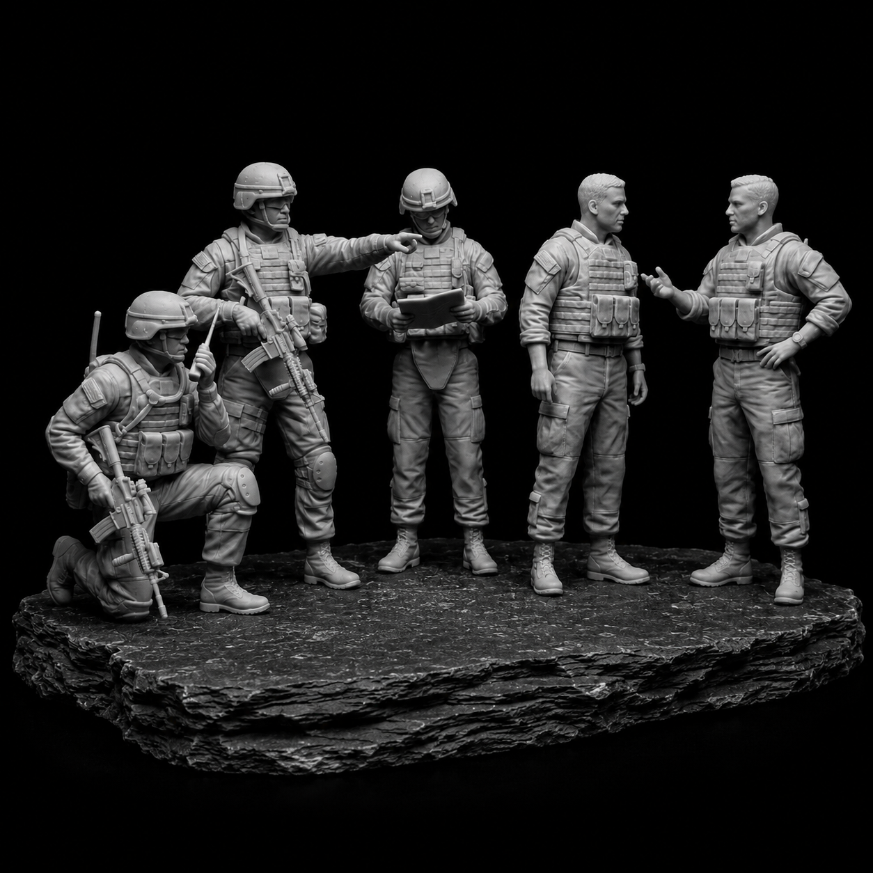 Modernes Einsatzteam - 5 - teiliges Figuren-Set