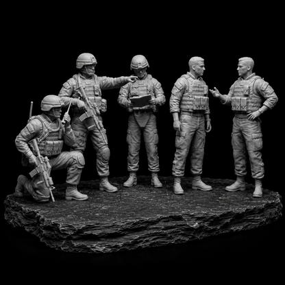 Modernes Einsatzteam - 5 - teiliges Figuren-Set