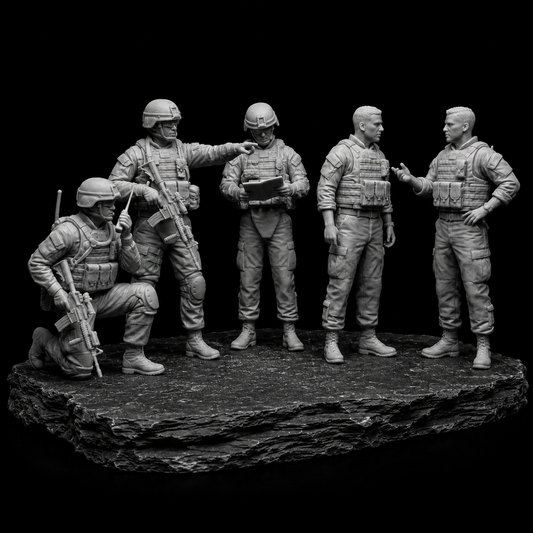 Equipo de emergencia moderno - Set de figuras de 5 piezas